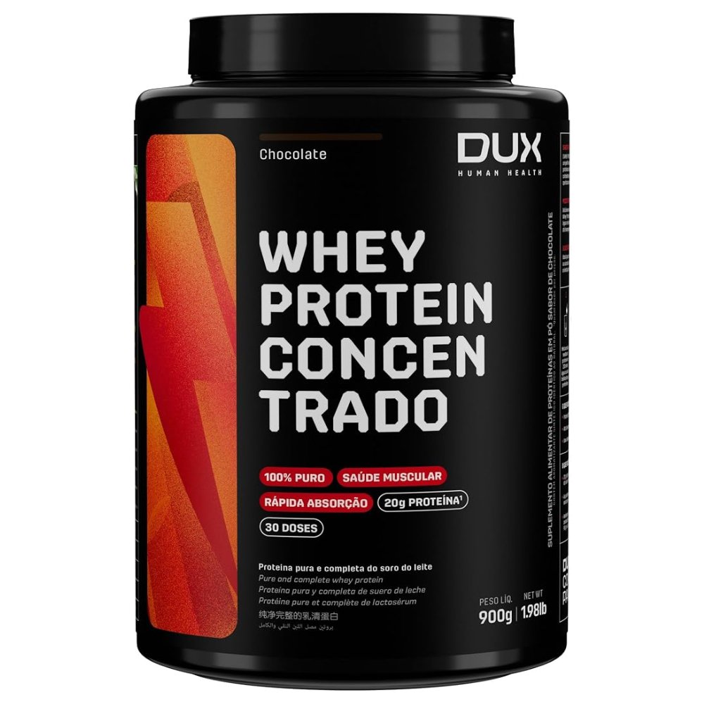 Whey Protein Dux Nutrition Concentrado Chocolate 900g