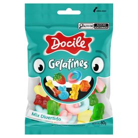 BALA DOCILE GELATINES MIX DIVERTIDO 80G