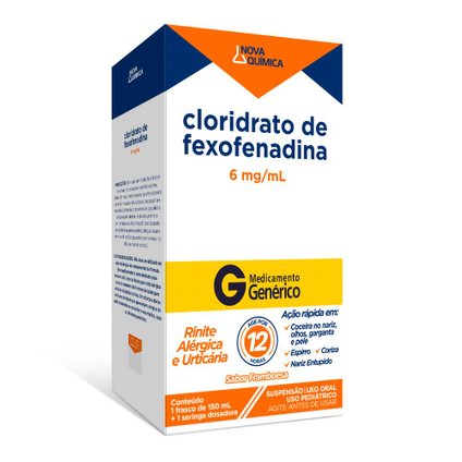 CLORIDRATO FEXOFENADINA 6MG SUSPENSAO ORAL 150ML MULTILAB GENÉRICO