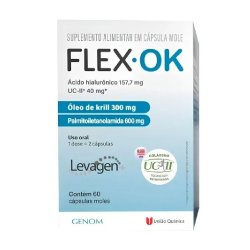 Suplemento Alimentar Flex Ok União Química 60 Cápsulas Moles