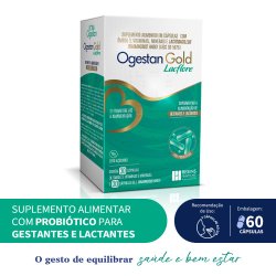 Suplemento Alimentar Ogestan Gold Lacflore 30 Cápsulas