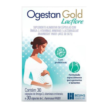SUPLEMENTO ALIMENTAR OGESTAN GOLD LACFLORE 30 CÁPSULAS