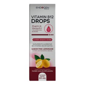 SUPLEMENTO ALIMENTAR VITAMIN B12 ENDOGEN PINK LEMONADE GOTAS 20ML