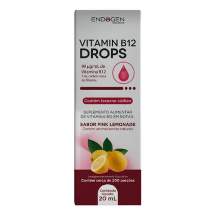 SUPLEMENTO ALIMENTAR VITAMIN B12 ENDOGEN PINK LEMONADE GOTAS 20ML