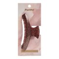 Kit Panvel Piranha De Cabelo Acrílico Média New Classic Iconic Edition Glitter Marrom + Necessarie Em Pvc Rosa Com Glitter Cosmic Make Up + Escova De Cabelo Nude Pp Oval