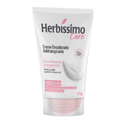 DESODORANTE EM CREME HERBÍSSIMO ROSA MOSQUETA E NIACINAMIDA 55G