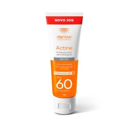 Protetor Solar Facial Darrow Actine Sem Cor Fps60 30g