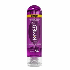 LUBRIFICANTE ÍNTIMO E GEL DE MASSAGEM CORPORAL K-MED 2 EM 1 50G