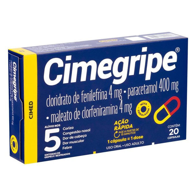Cimegripe 20 Cápsulas: como e quando tomar?