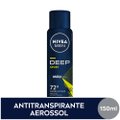 DESODORANTE ANTITRANSPIRANTE AEROSOL NIVEA MEN DEEP SPORT CARVÃO ATIVADO 150ML
