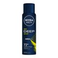 DESODORANTE ANTITRANSPIRANTE AEROSOL NIVEA MEN DEEP SPORT CARVÃO ATIVADO 150ML