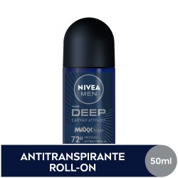 Desodorante Antitranspirante Roll-on Nivea Men Deep Maxxtech Carvão Ativado 50ml