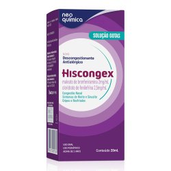 Hiscongex Maleato De Bronfeniramina 2mg + Cloridrato De Fenilefrina 2,5mg Gotas 20ml