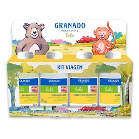 KIT VIAGEM GRANADO BEBÊ SHAMPOO+ CONDICIONADOR+ SABONETE+ HIDRATANTE 60ML CADA