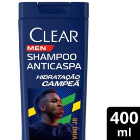 SHAMPOO ANTICASPA CLEAR HIDRATAÇÃO CAMPEÃ BY VINI JR 400ML