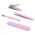 KIT CUTELARIA COM 1 CORTADOR DE UNHAS + 1 PINÇA + 1 ESPÁTULA PARA UNHAS E 1 LIXA DE UNHAS PANVEL