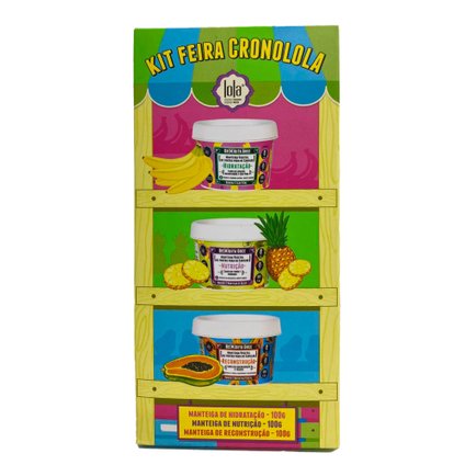 KIT LOLA FEIRA CRONOLOLA HIDRATAÇÃO + RECONSTRUÇÃO + NUTRIÇÃO 300G
