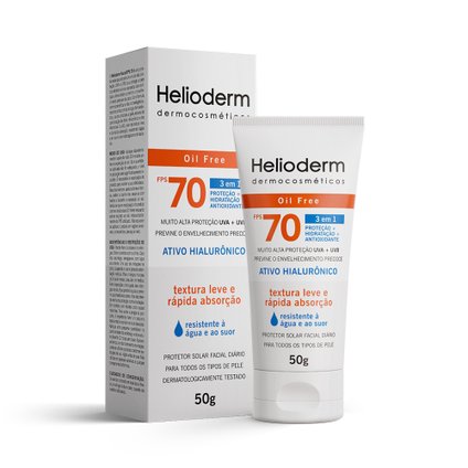 PROTETOR SOLAR FACIAL HELIODERM FPS70 SEM COR 50G