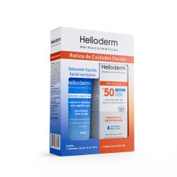 Kit Helioderm Protetor Solar Facial Fps50 50g + Sabonete Líquido 50ml