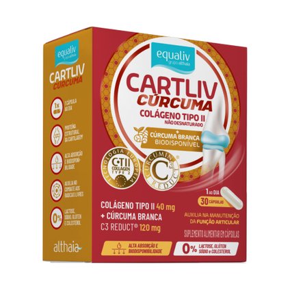 COLÁGENO TIPO II EQUALIV CARTLIV CÚRCUMA 30 CÁPSULAS