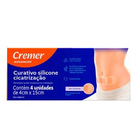 CURATIVO SILICONE CICATRIZACAO 4 UNIDADES CREMER