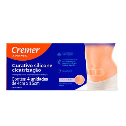 Curativo Silicone Cicatrização Cremer 4 Unidades
