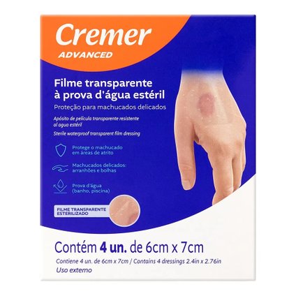 Curativo Filme À Prova D´água Cremer 4 Unidades