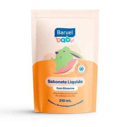 SABONETE LÍQUIDO BARUEL BABY GLICERINA REFIL 210ML