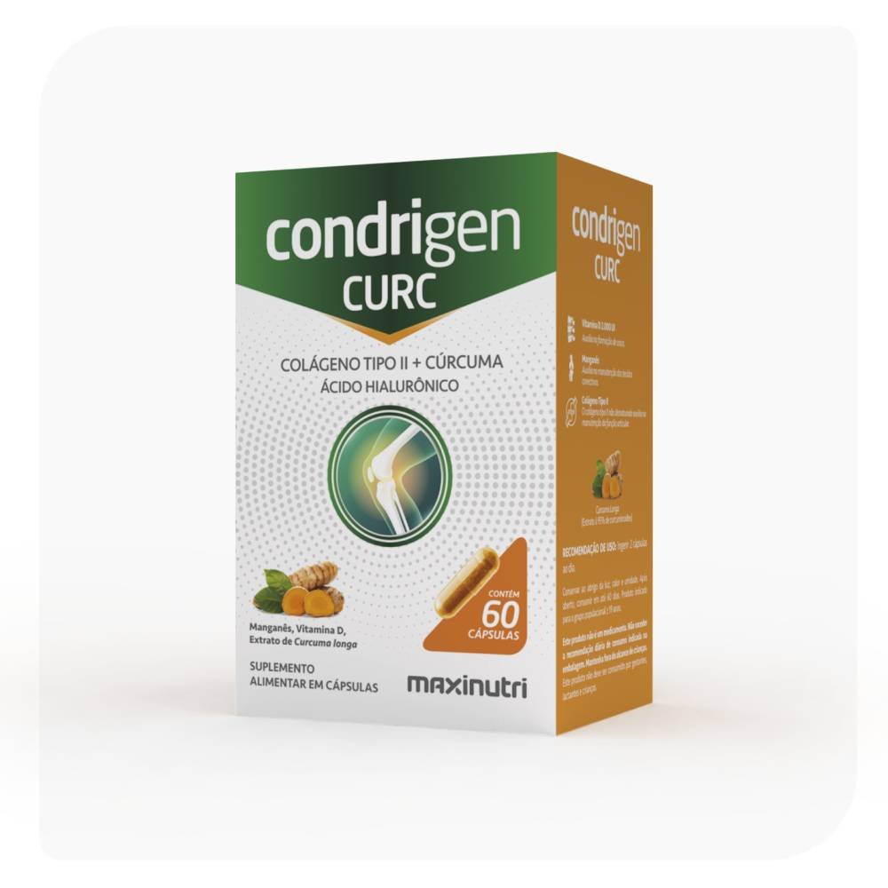 Colágeno Tipo Ii + Cúrcuma Condrigen Curc 60 Cápsulas
