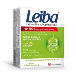 Probiótico Leiba 1bi Laranja 6 Sachês