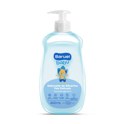 SABONETE LÍQUIDO BARUEL BABY PELE DELICADA 400ML