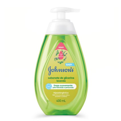 SABONETE LÍQUIDO DE GLICERINA JOHNSON'S BABY LAVANDA 400ML