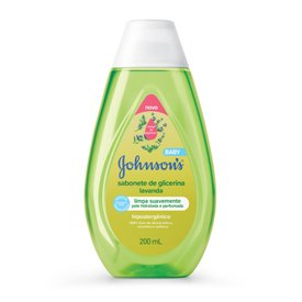 SABONETE LÍQUIDO DE GLICERINA JOHNSON'S BABY LAVANDA 200ML