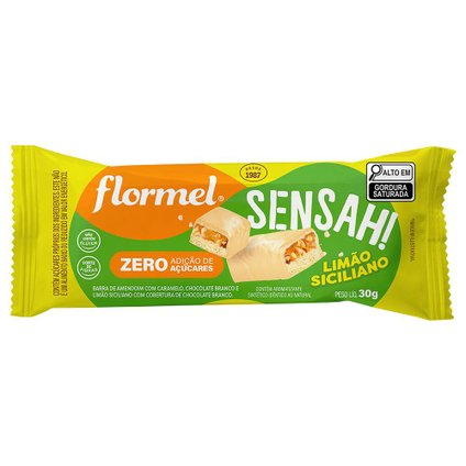 CHOCOLATE FLORMEL SENSAH LIMÃO SICILIANO ZERO AÇÚCAR 30G