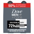 KIT DESODORANTE ROLL-ON DOVE MEN+CARE INVISIBLE DRY 2 UNIDADES 50ML CADA