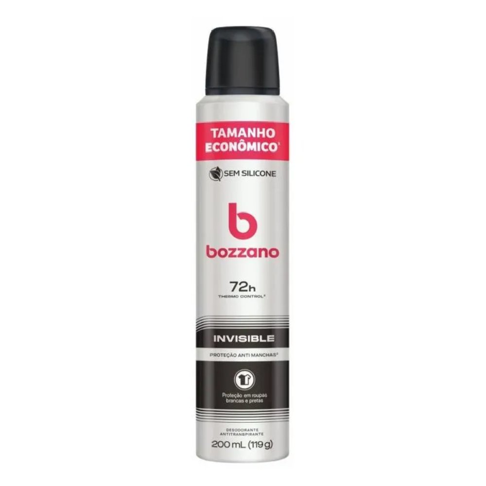 Desodorante Aerossol Antitranspirante Bozzano Invisible 200ml