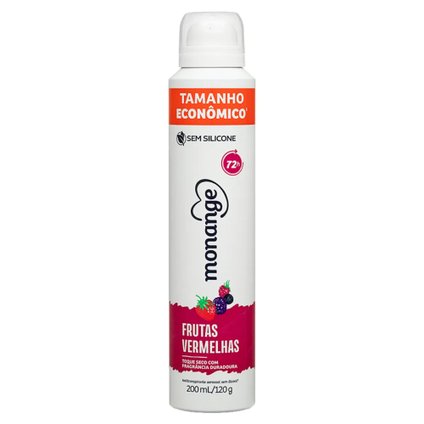 DESODORANTE AEROSSOL ANTITRANSPIRANTE MONANGE FRUTAS VERMELHAS 200ML