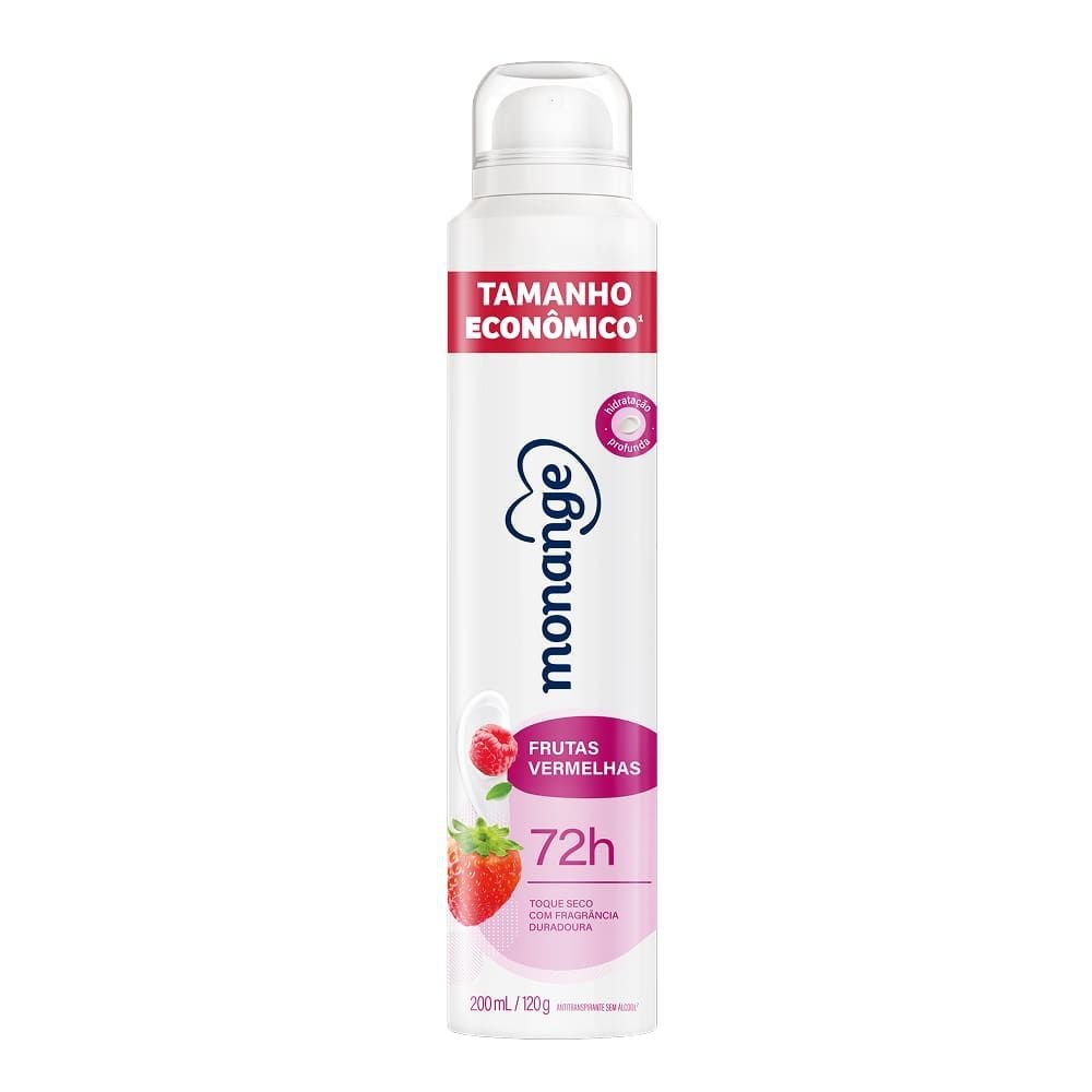 Desodorante Aerossol Antitranspirante Monange Frutas Vermelhas 200ml