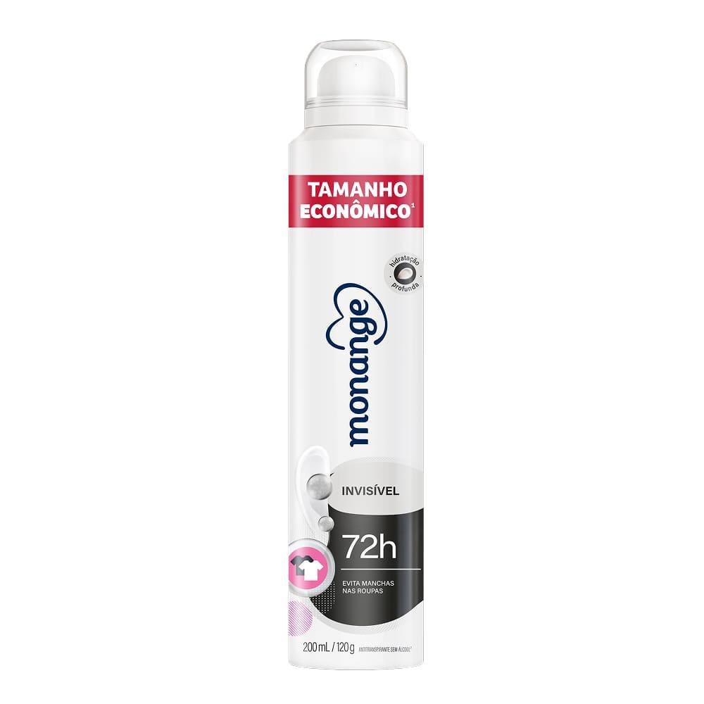 Desodorante Aerossol Antitranspirante Monange Invisível 200ml