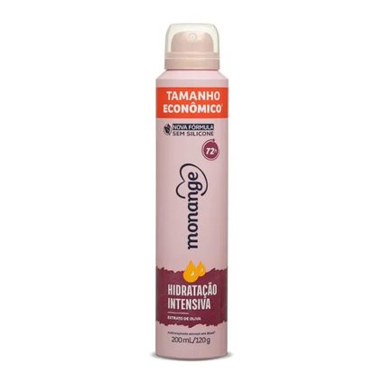DESODORANTE AEROSSOL ANTITRANSPIRANTE MONANGE HIDRATAÇÃO INTENSIVA 200ML