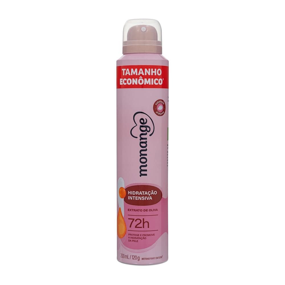 Desodorante Aerossol Antitranspirante Monange Hidratação Intensiva 200ml