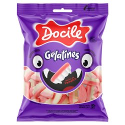 Bala Docile Gelatines Dentes De Vampiro 80g