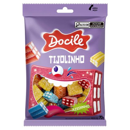 BALA DOCILE TIJOLINHO AZEDINHO 70G