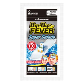 COMPRESSA PARA ALÍVIO DE FEBRE BYE BYE FEVER SUPER GELADO 2 UNIDADES