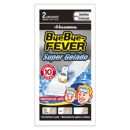 COMPRESSA PARA ALÍVIO DE FEBRE BYE BYE FEVER SUPER GELADO 2 UNIDADES