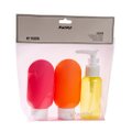 KIT DE VIAGEM COM 2 BISNASGAS DE 60ML - 1 FRASCO COM PUMP DE 80ML E 1 NECESSAIRE PANVEL