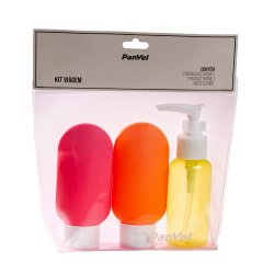Kit De Viagem Com 2 Bisnasgas De 60ml - 1 Frasco Com Pump De 80ml E 1 Necessaire Panvel