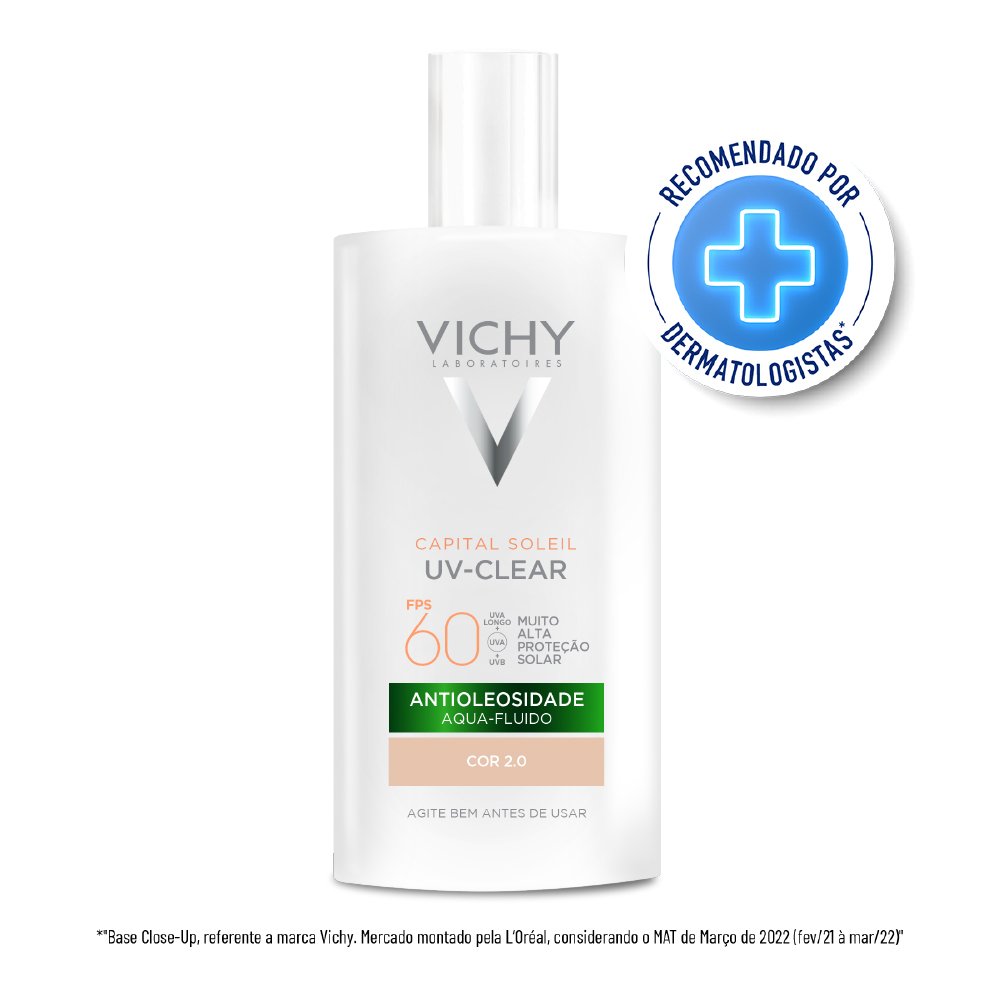 Protetor Solar Facial Vichy Capital Soleil Uv-clear Cor 2.0 Fps60 40g