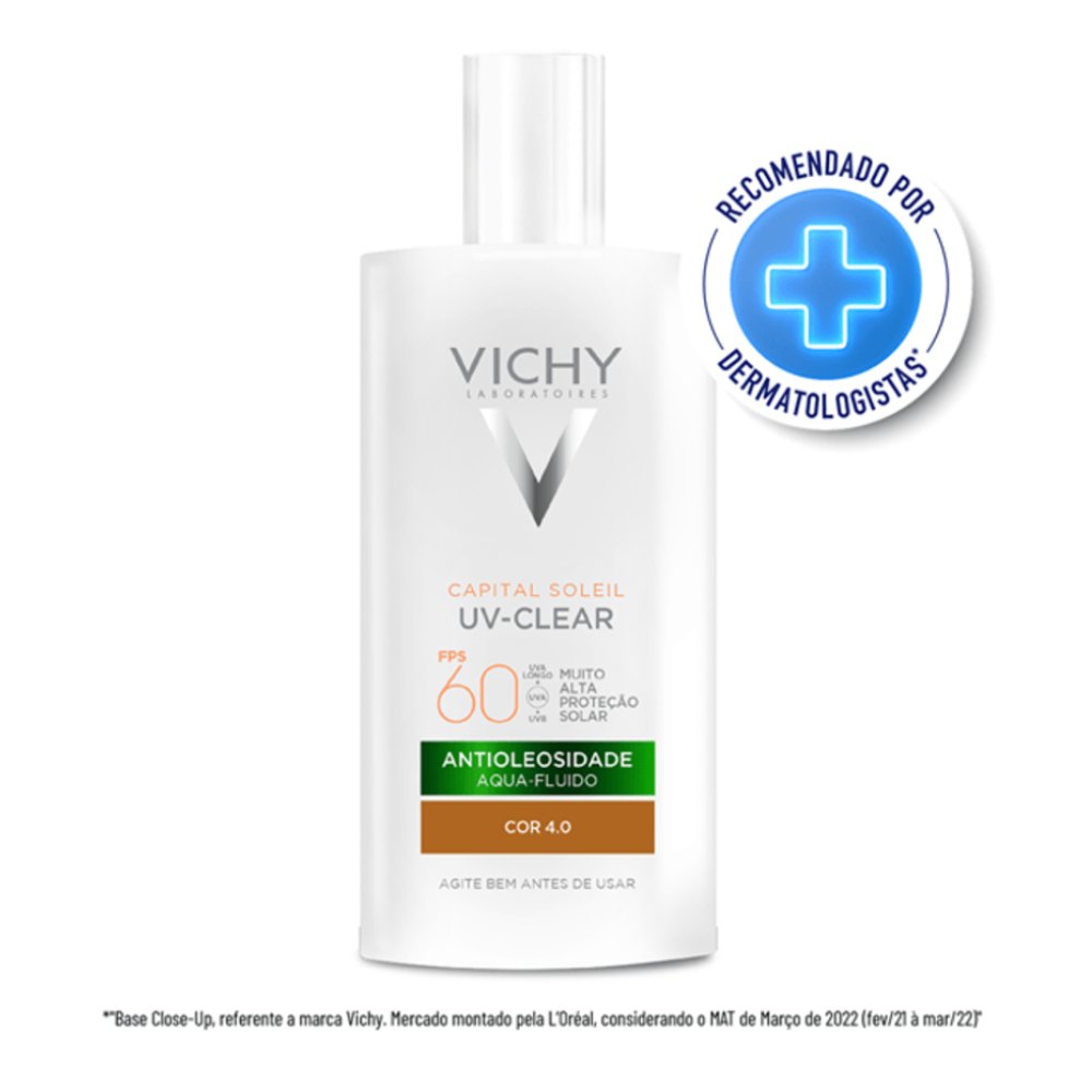 Protetor Solar Facial Vichy Capital Soleil Uv-clear Cor 4.0 Fps60 40g
