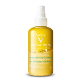 ÁGUA SOLAR PROTETORA CORPORAL HIDRATANTE VICHY CAPITAL SOLEIL FPS50 200ML